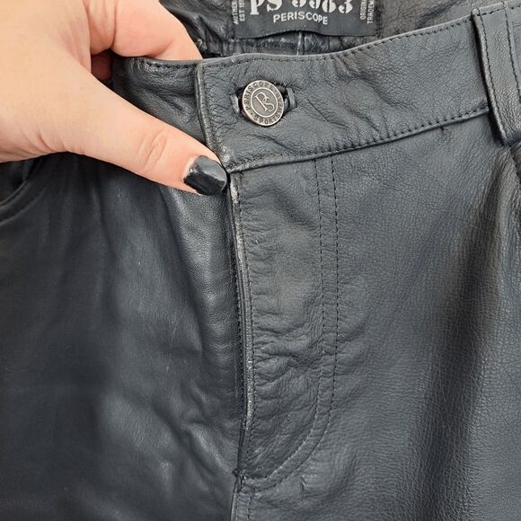 Periscope PS3983 Vintage 90s Leather Pants size 13 - Picture 5 of 5